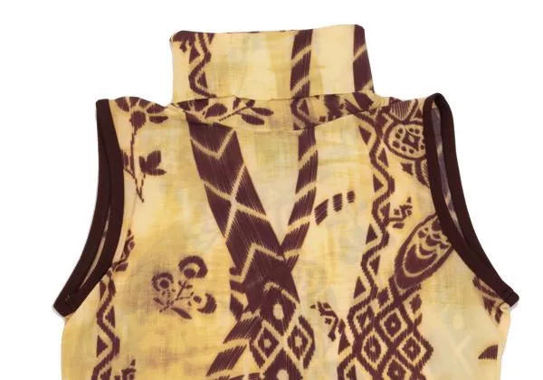 Jean Paul Gaultier Vintage Yellow Floral Turtleneck Top