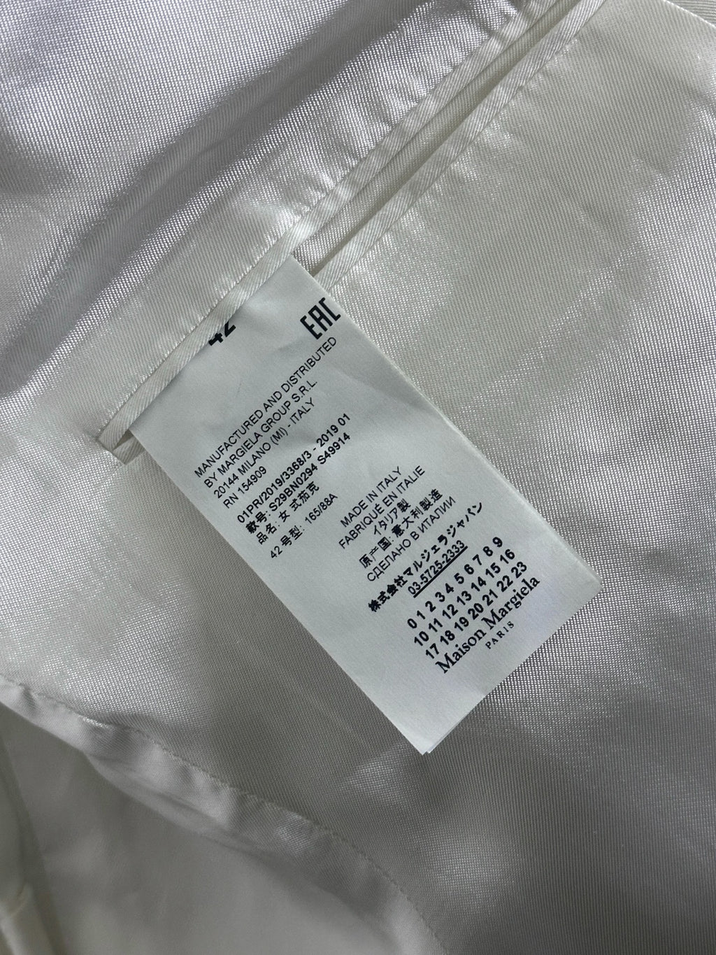 Maison Margiela Experimental White Blazer