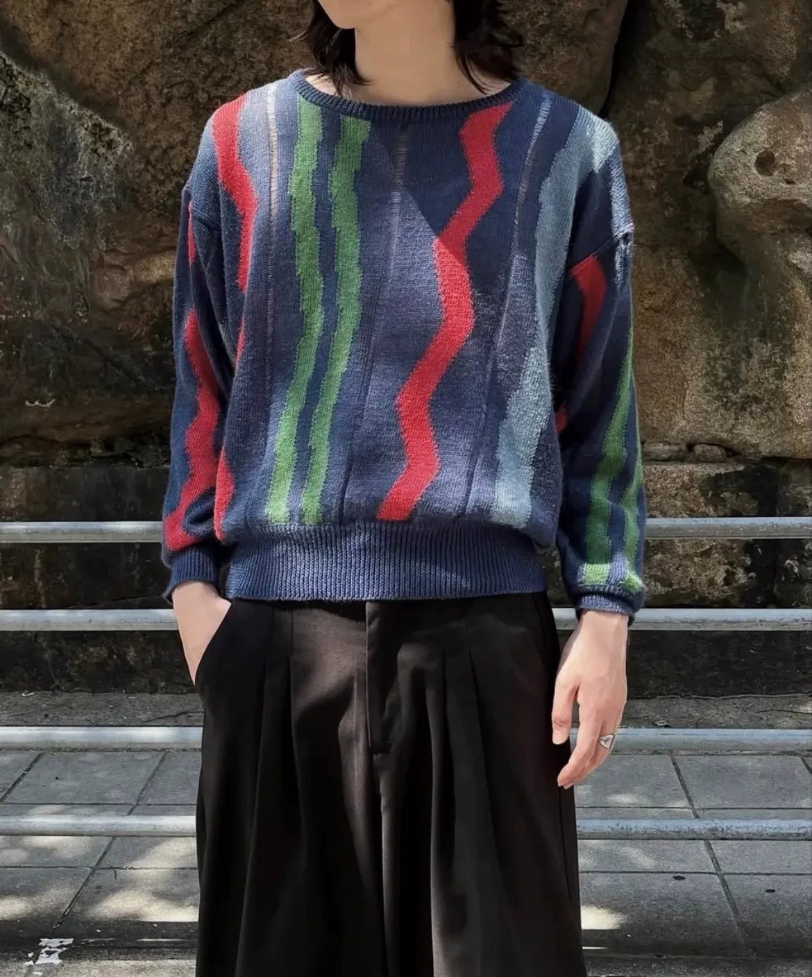 Issey Miyake 1970s Linen Knit Top
