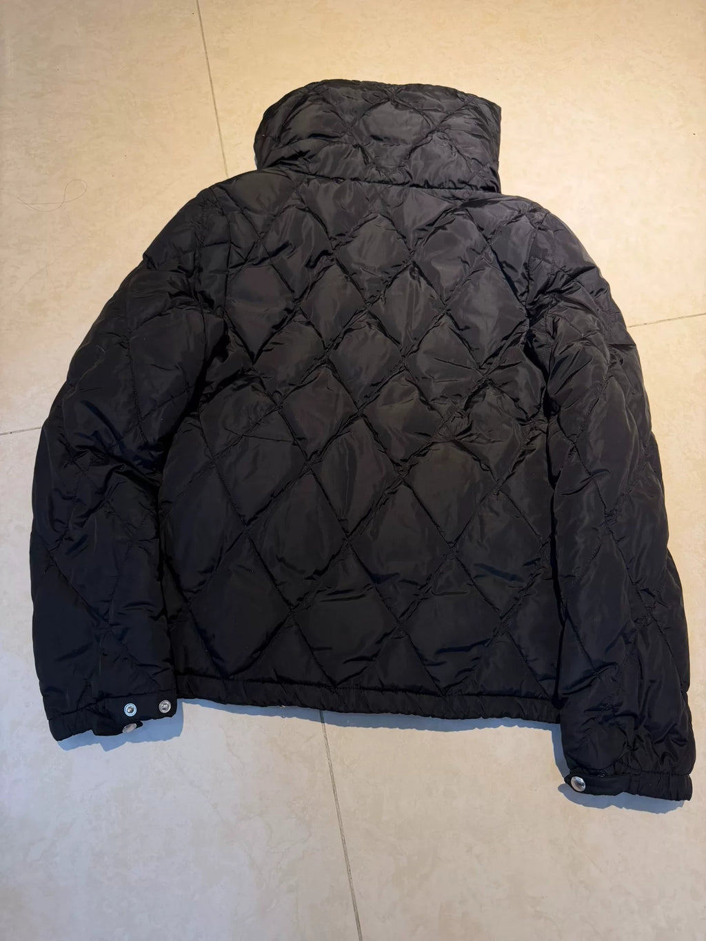 Prada archive runway-style scarf-shaped down jacket