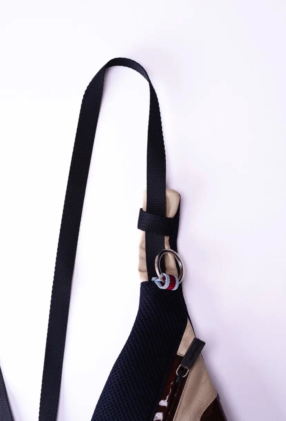 Miu Miu SS00 Leather Mesh Panel Backpack