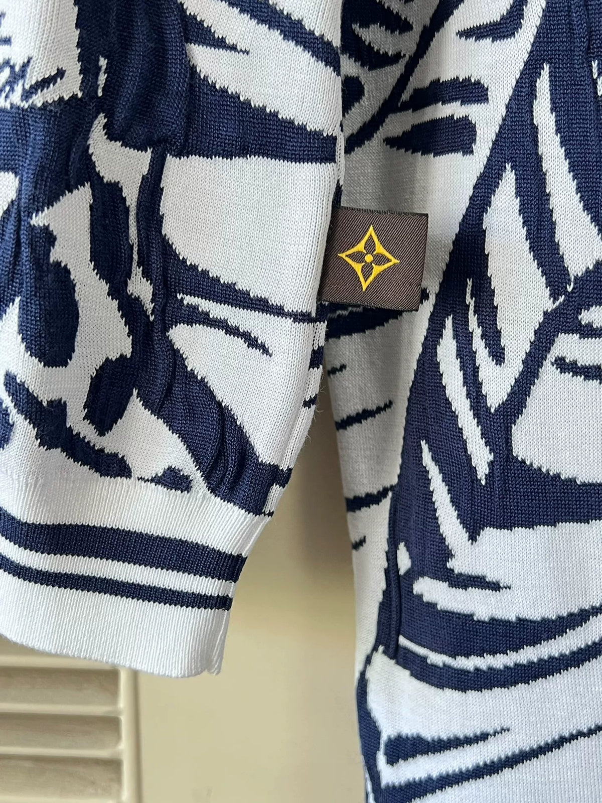Louis Vuitton Knit Blue Botanical Cardigan
