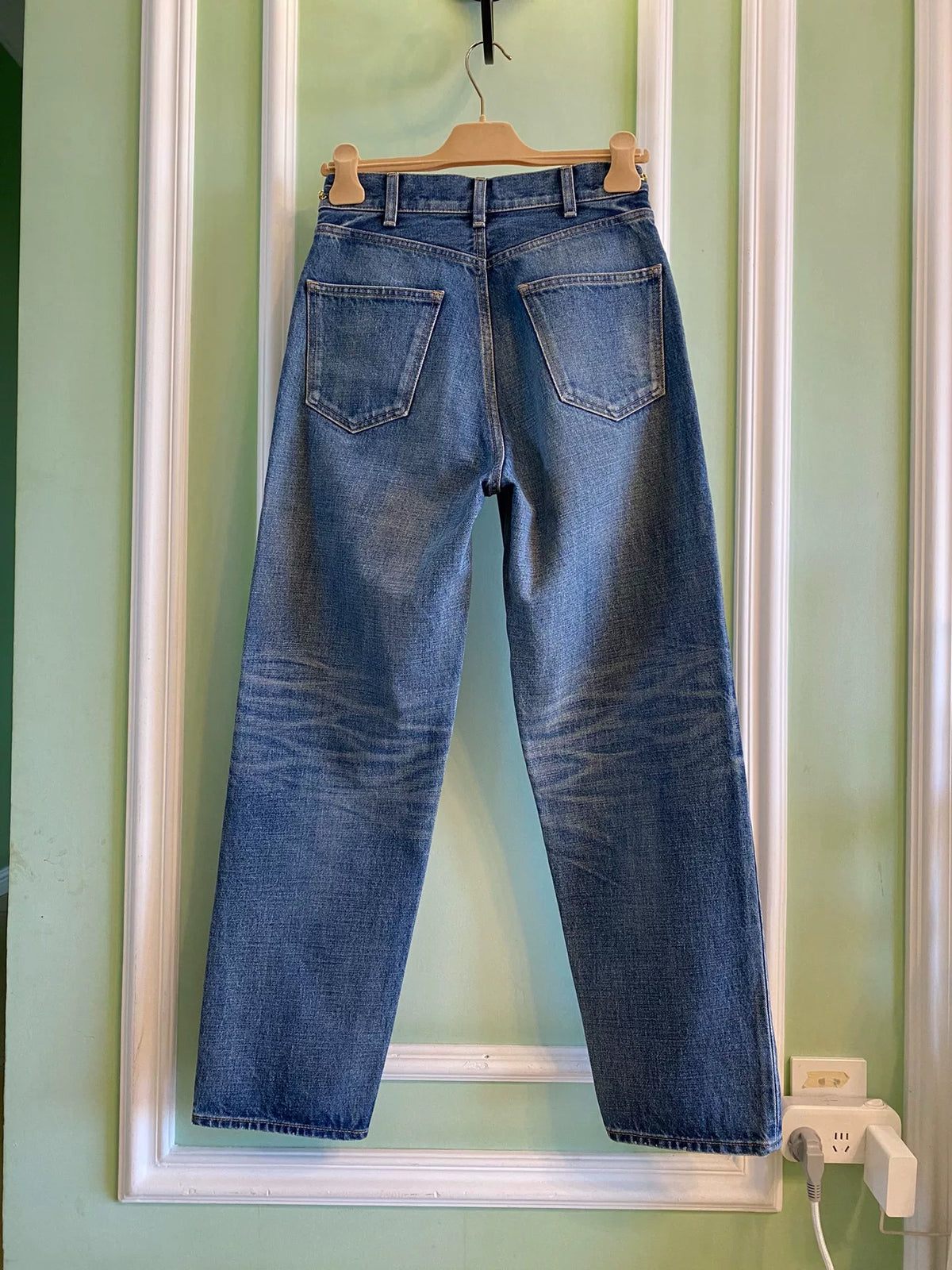 Celine Chain Logo Denim Jeans