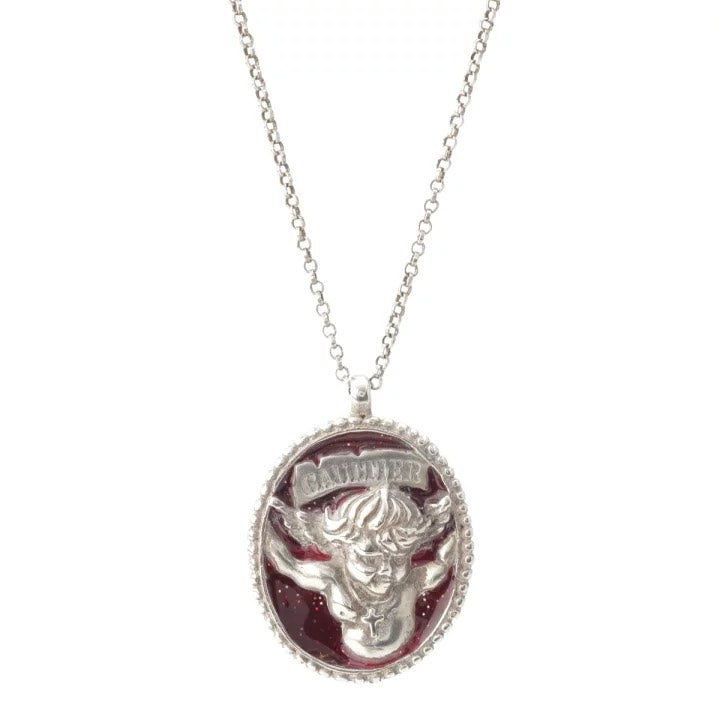 Jean Paul Gaultier Angel Relief 925 Silver Necklace