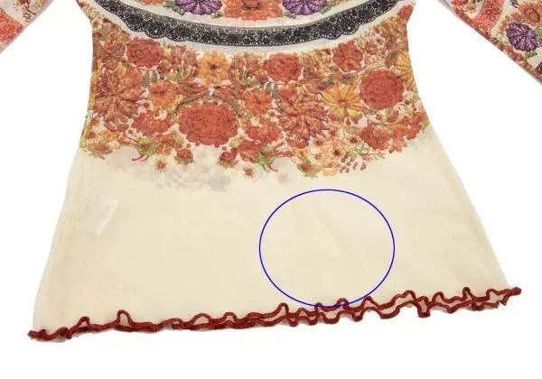 Jean Paul Gaultier Vintage White Floral Mesh Top
