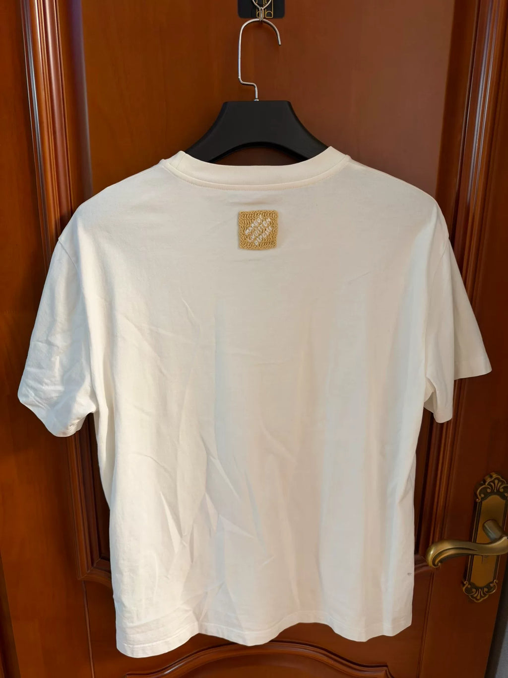 Louis Vuitton Raffia Woven White Short Sleeve T-Shirt