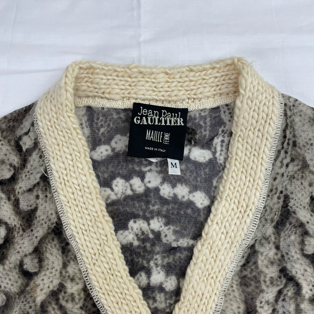 Jean Paul Gaultier’s Maille Fall/Winter 2004 elastic Trompe l’œil cardigan