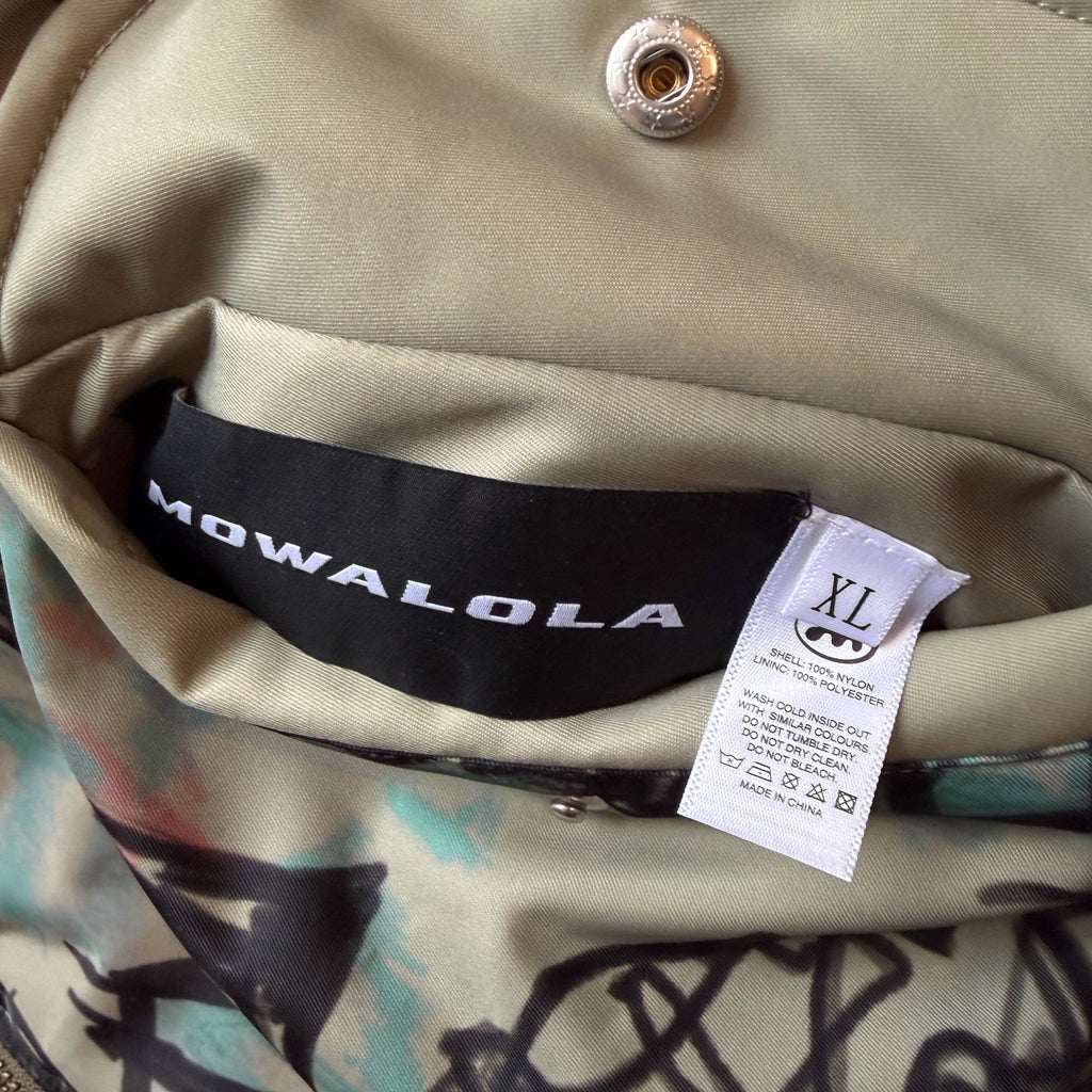Mowalola 25FW Graffiti bomber removable hooded jacket