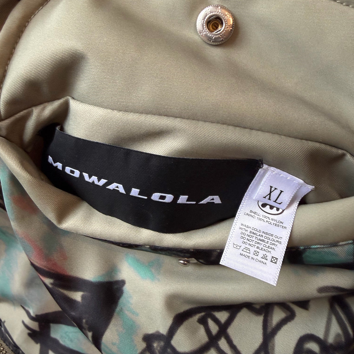 Mowalola 25FW Graffiti bomber removable hooded jacket