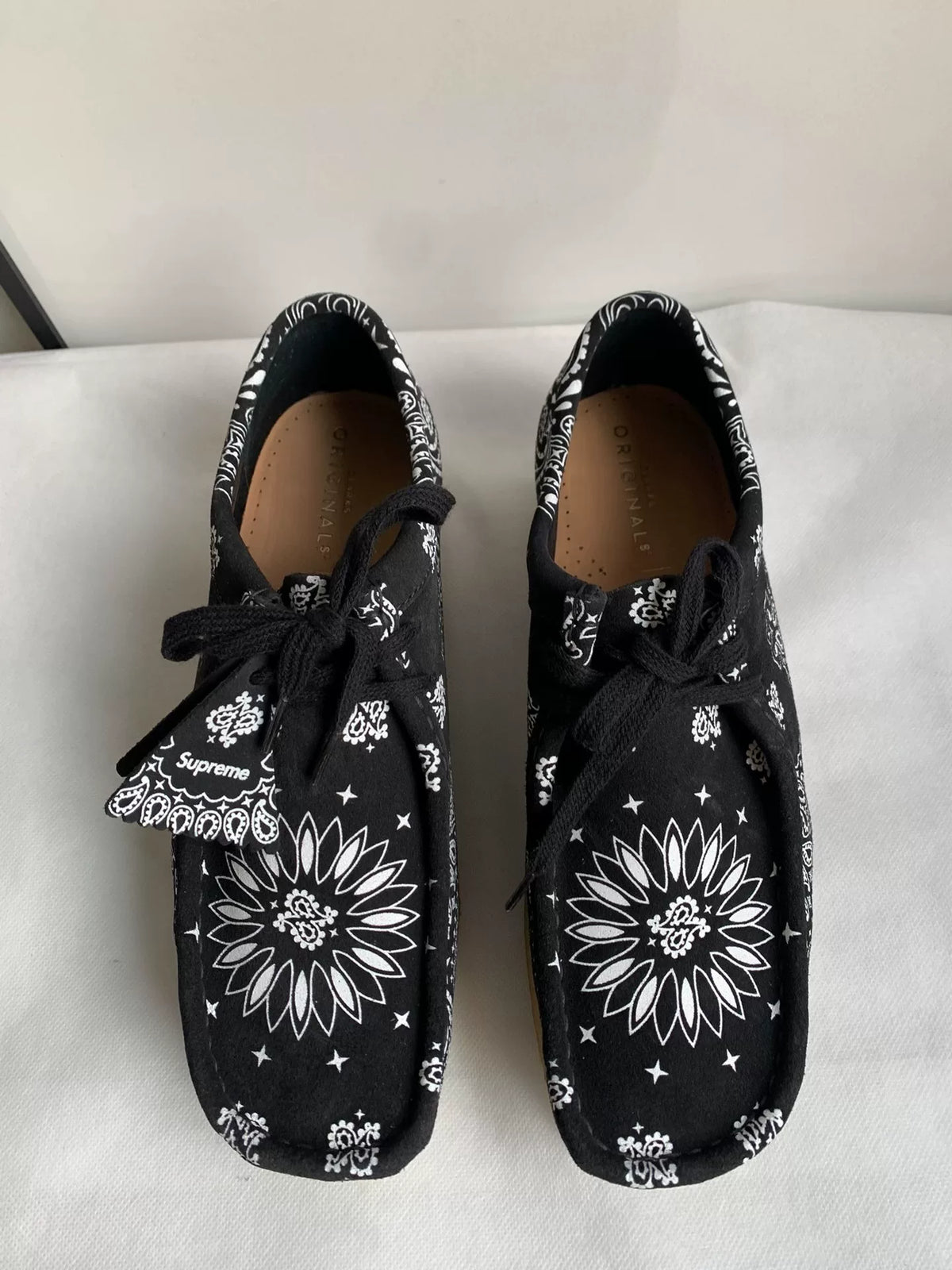 Supreme × Clarks Black Leather Sneakers
