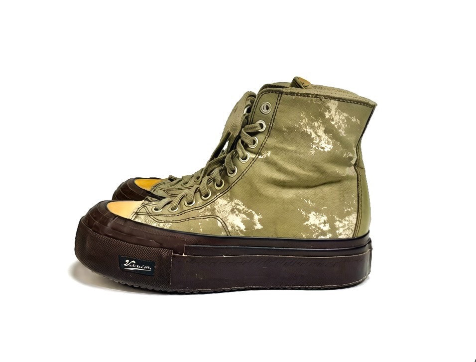 Visvim Skagway Hi G.patten 21SS Tie-Dye Distressed Beige Shoes