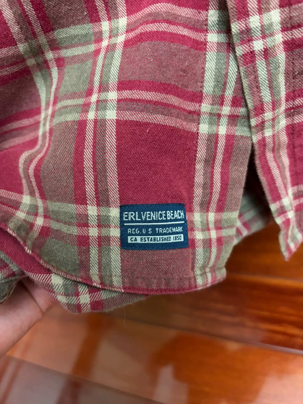 Erl Red Plaid Shirt