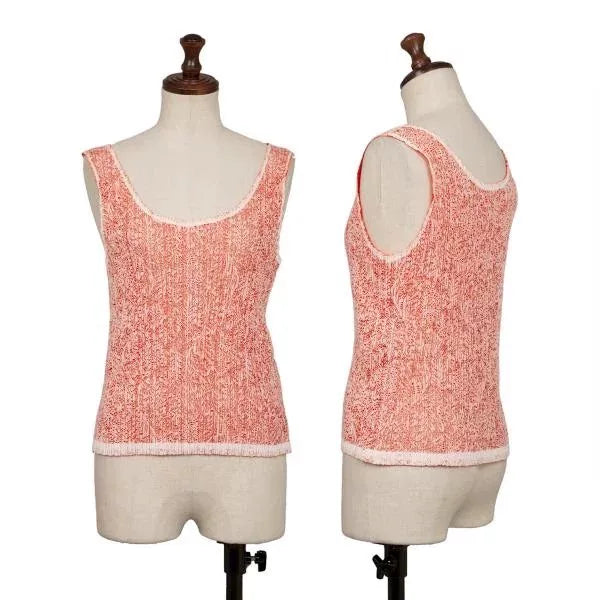 Issey Miyake Vintage Watermelon Red Floral Pleated Top