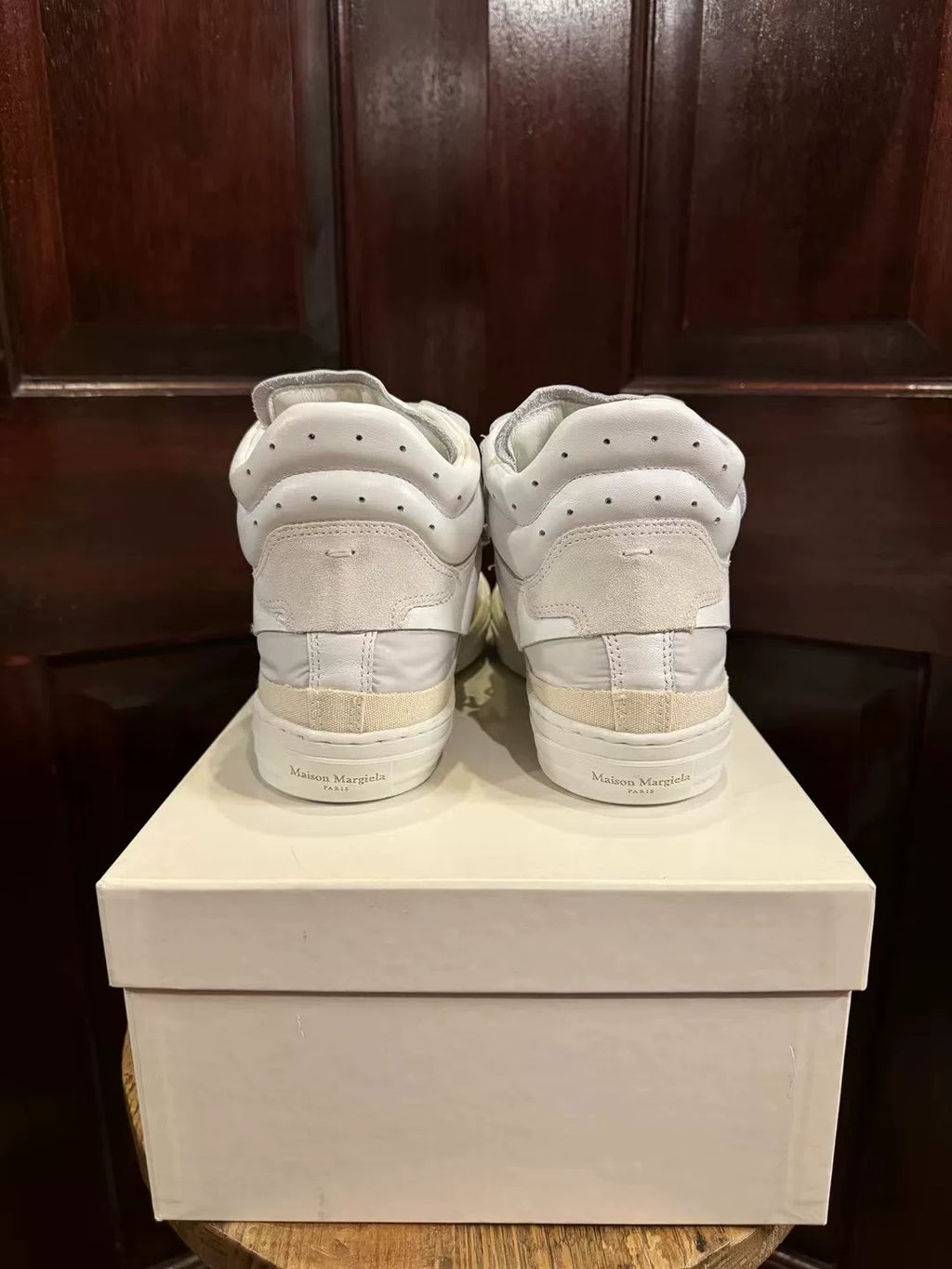 Maison Margiela White Deconstructed Buckle Sneakers