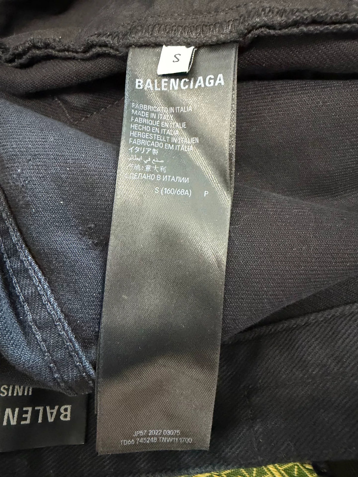 Balenciaga Black Big Distressed Mud-Dyed Denim Jeans