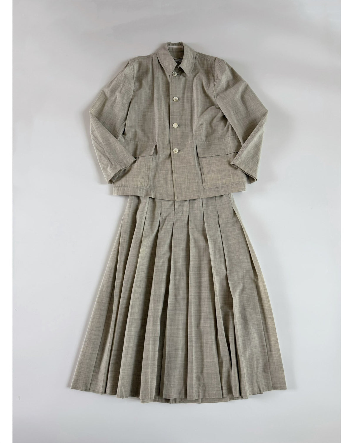 Comme Des Garcons Two-Piece 1997 Robe Wool Midi Skirt