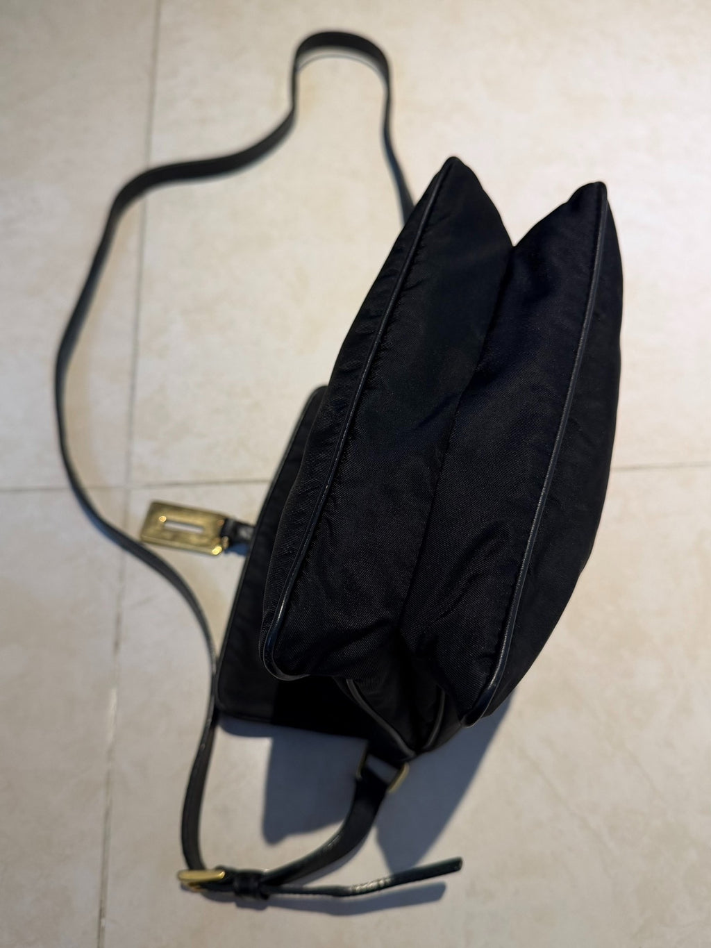 Prada Sports Label Crossbody Gold Bag