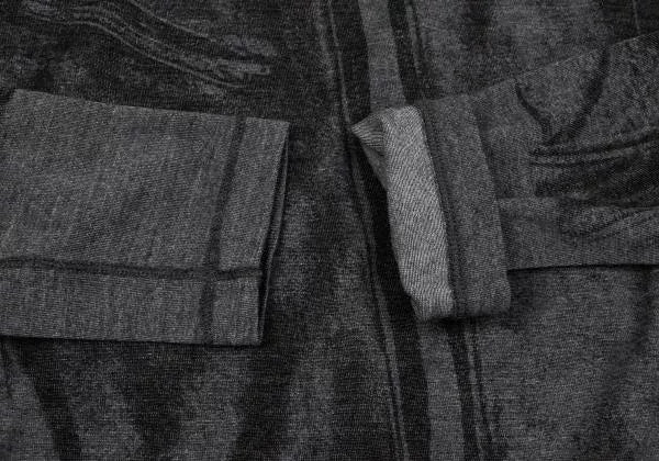 Jean Paul Gaultier Vintage Dark Grey Patterned Top