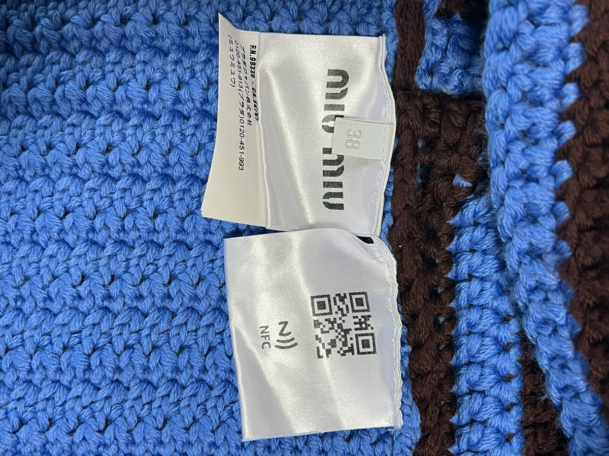 miumiu hand-crocheted short cardigan