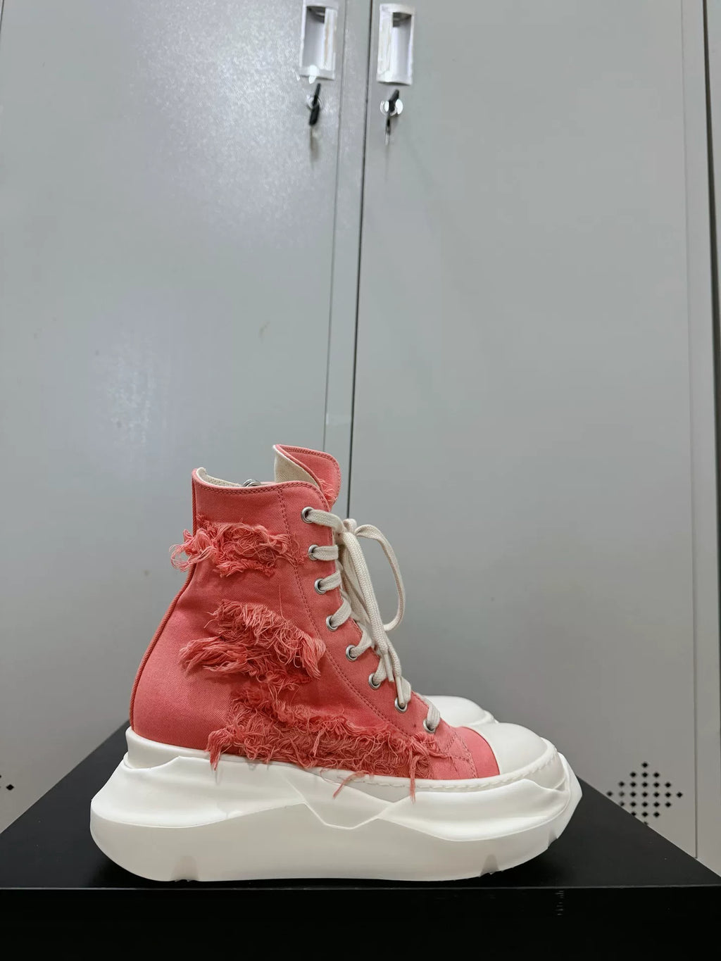 Rick Owens Dirty Pink Tank Sole Large Converse Sneakers