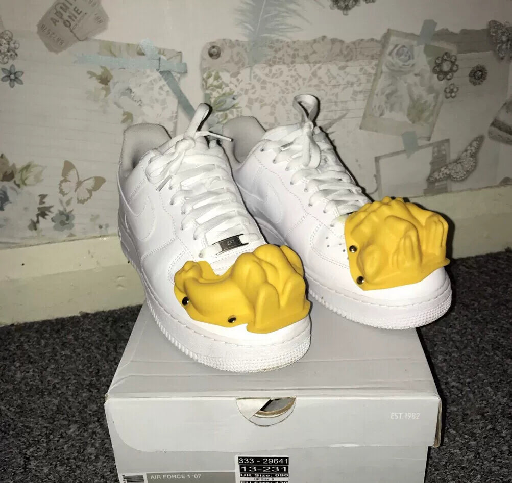 Comme Des Garcons x Nike Af1 Yellow Dinosaur Sneakers