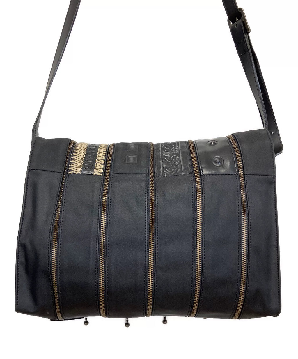 Jean Paul Gaultier Dragon Pattern Zip-Up Crossbody Bag