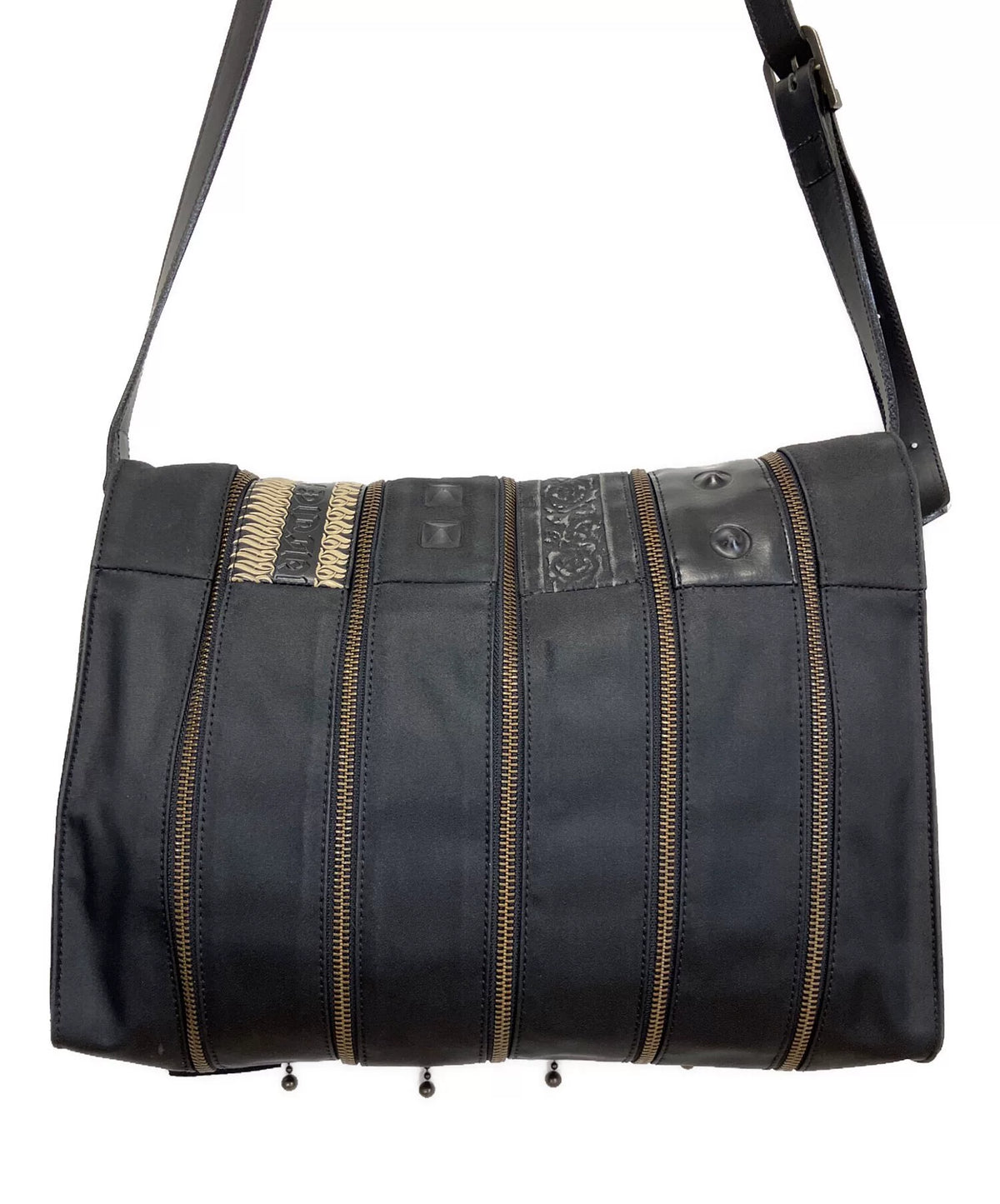 Jean Paul Gaultier Dragon Pattern Zip-Up Crossbody Bag