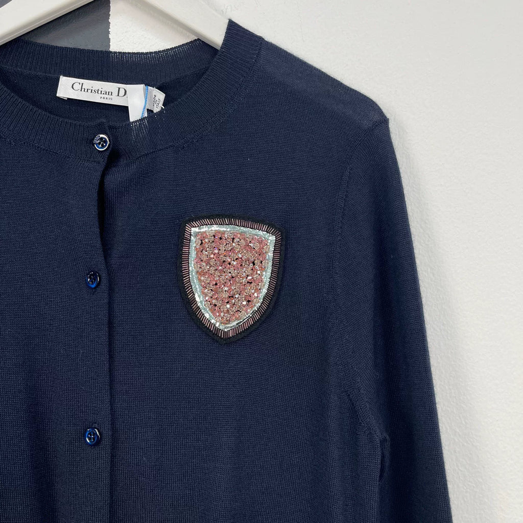 Dior Rhinestone Knit Cardigan