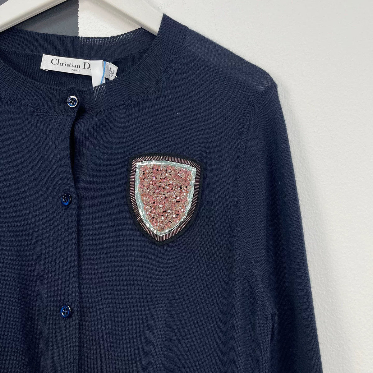 Dior Rhinestone Knit Cardigan