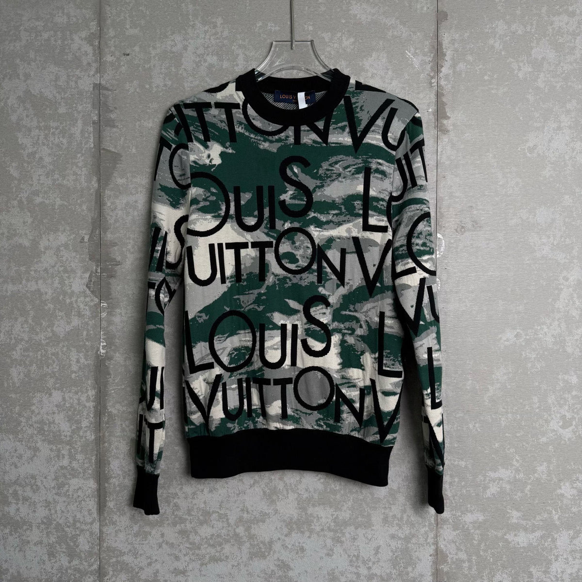 Louis Vuitton Green Logo Print Sweatshirt