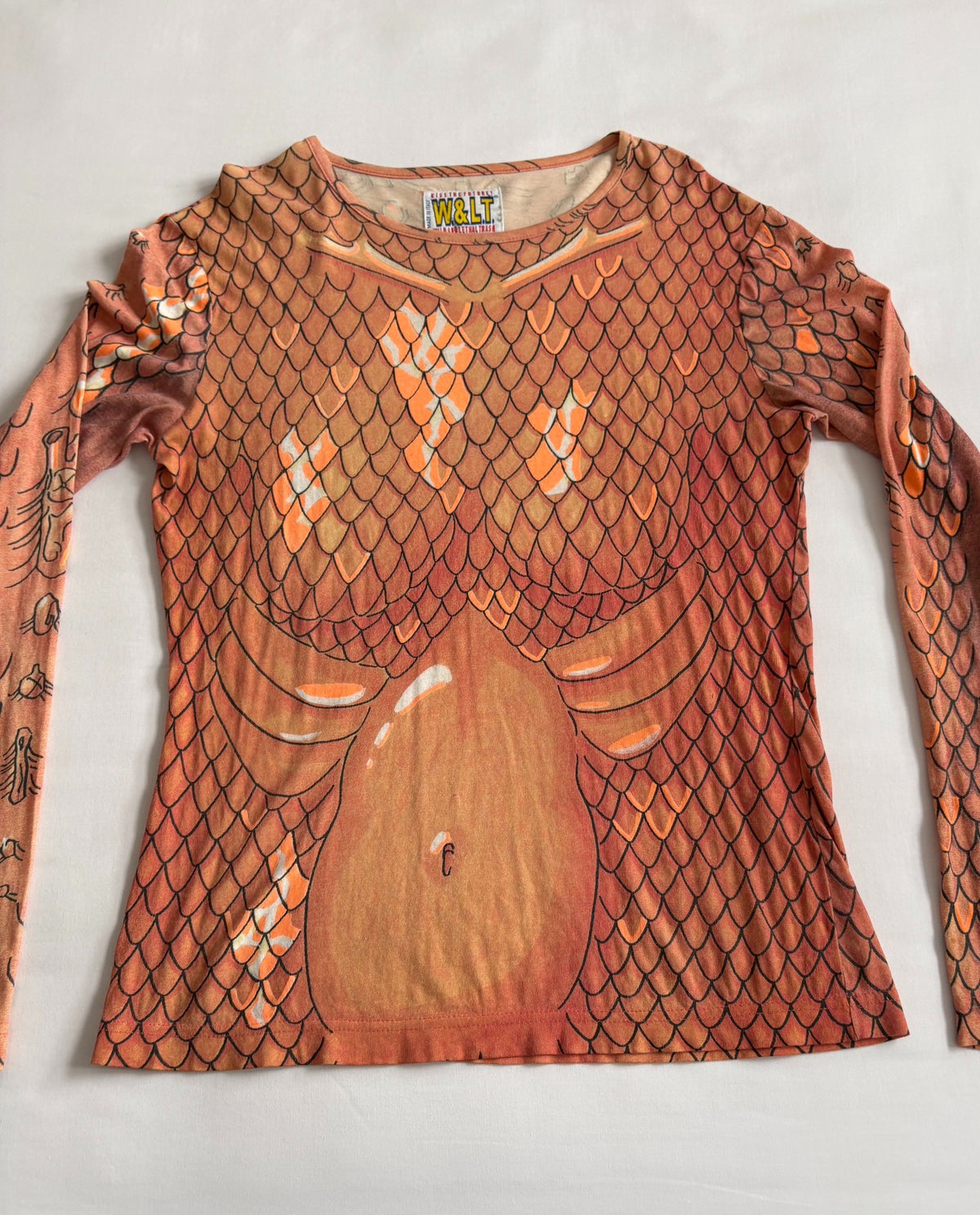 Walter van Beirendonck 1998 stylish long‑sleeve printed T‑shirt