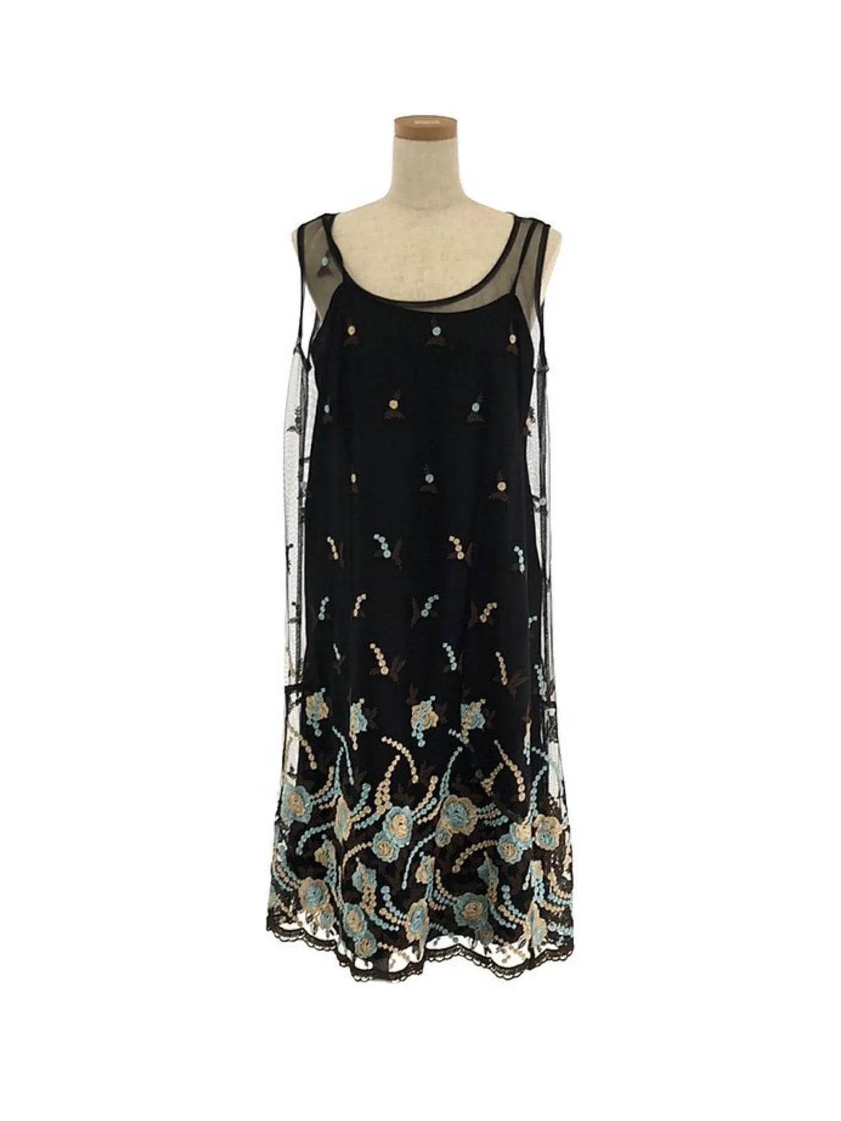 Comme des Garcons Floral Embroidered Sheer Dress