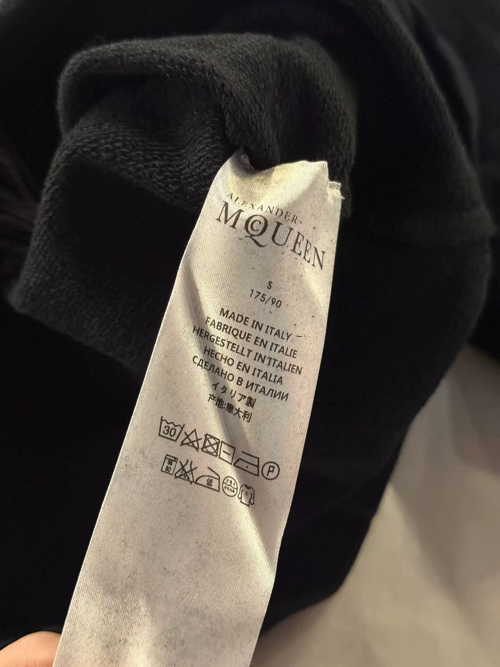 Alexander McQueen SS16 Black 3D Skull Embroidered Cotton Sweater