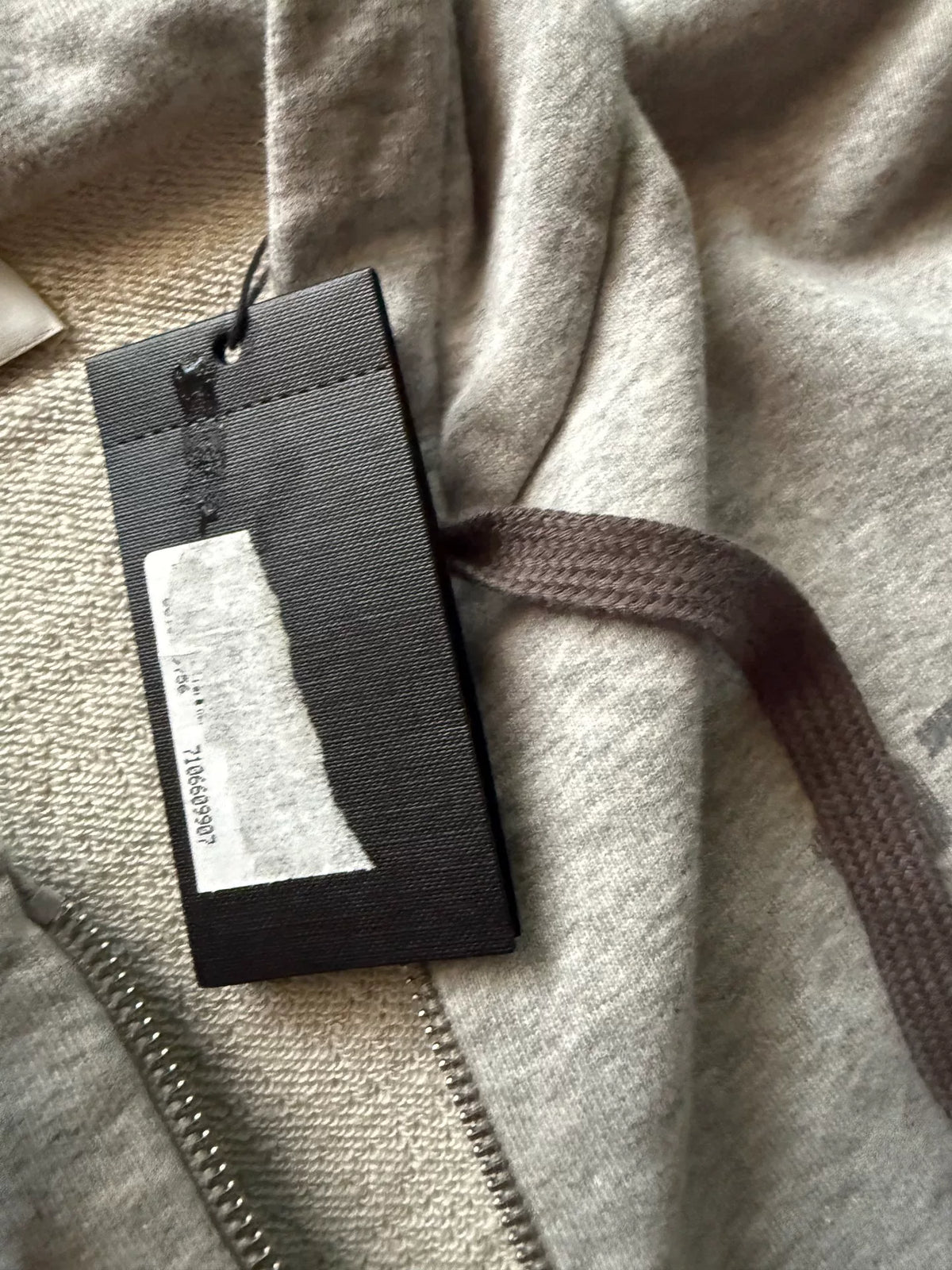 Saint Laurent 17AW Distressed Patch Hooded Gray Sweater by Anthony Vaccarello