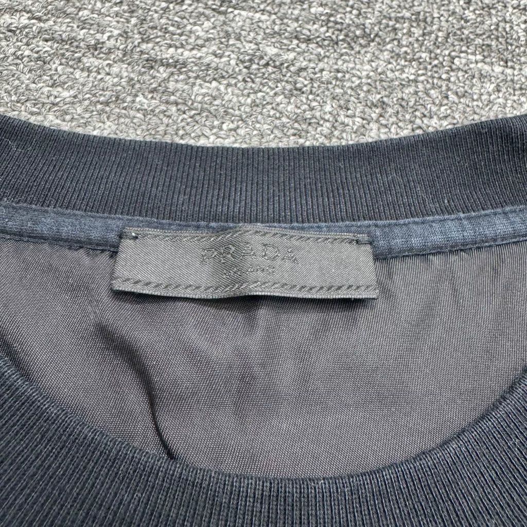 Prada Triangle Logo Pocket Short-Sleeve Top