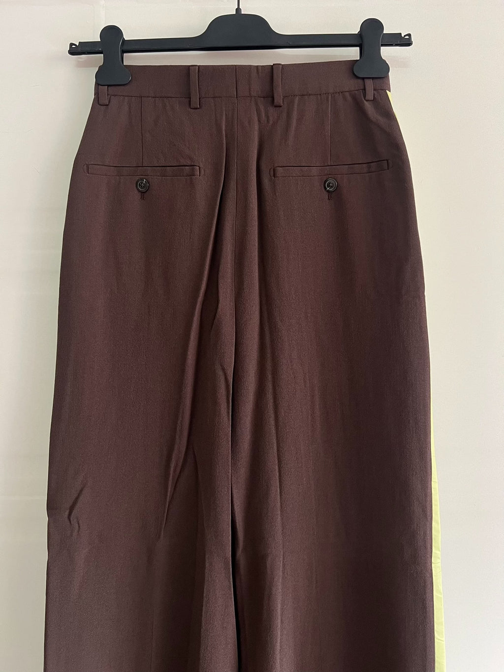 Rick Owens FW18 Striped Side Wool Wide-Leg Pants