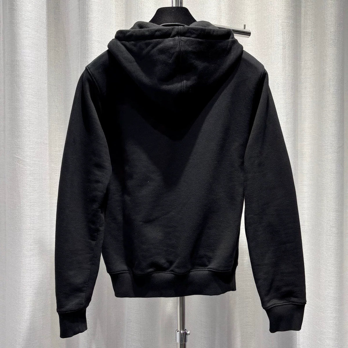 Dior Black CD Letter Embroidered Logo Combed Cotton Hooded Sweater
