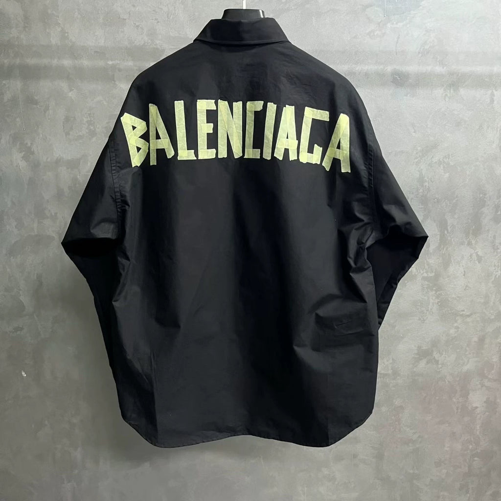 Balenciaga Black Back Logo Print Shirt