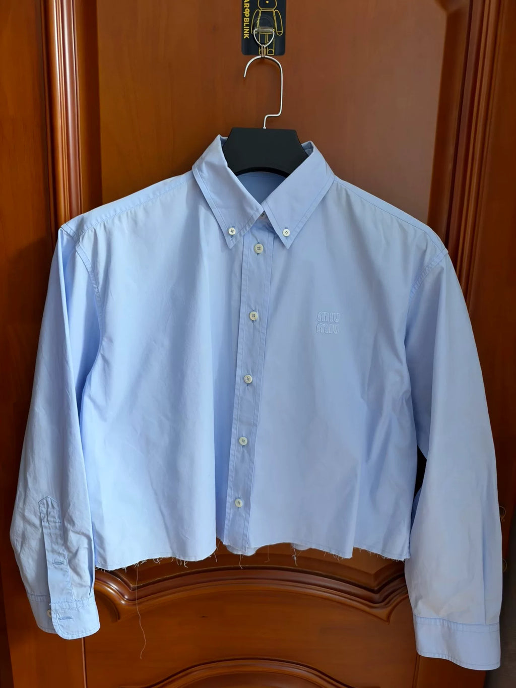 Miu Miu Light Blue Short Long Sleeve Shirt