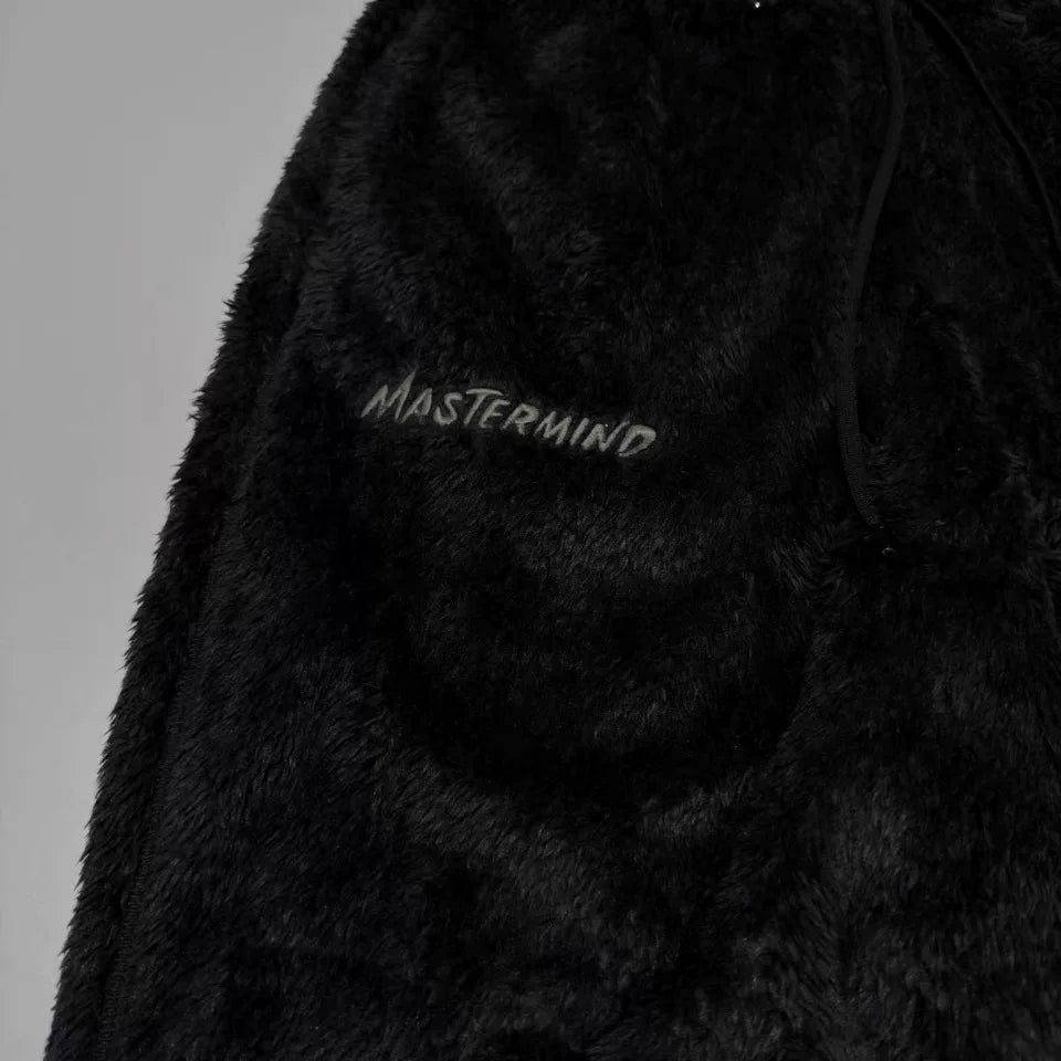 mastermind Japan Embroidered Logo Fleece Trousers