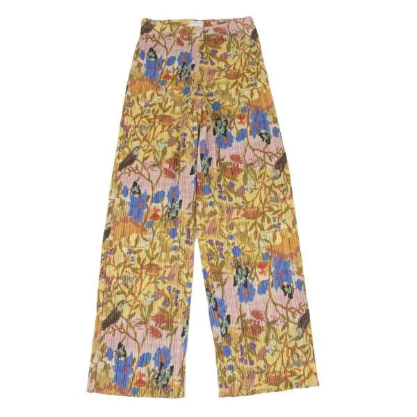 Issey Miyake Vintage Yellow Bow Dinosaur Pleated Pants