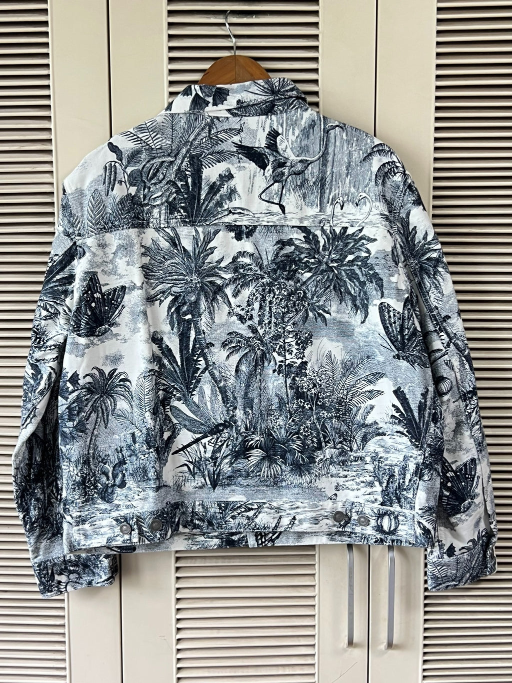 Dior Floral Embroidered Blue Denim Jacket