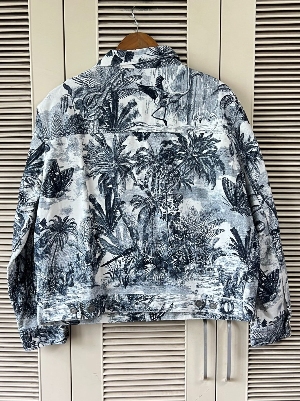 Dior Floral Embroidered Blue Denim Jacket
