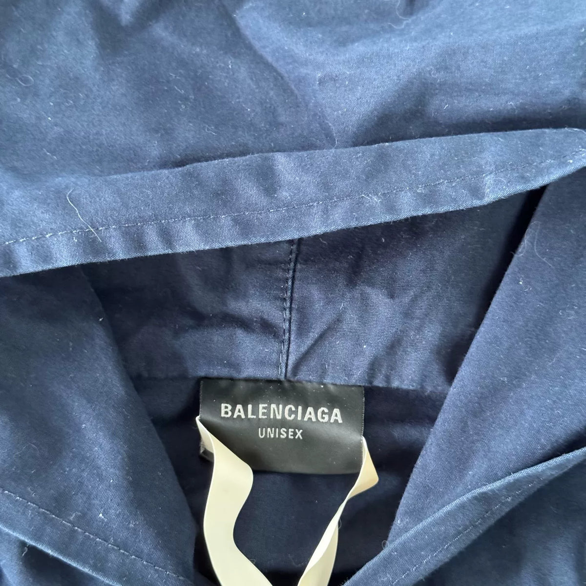 Balenciaga  Navy Washed Hooded Jacket