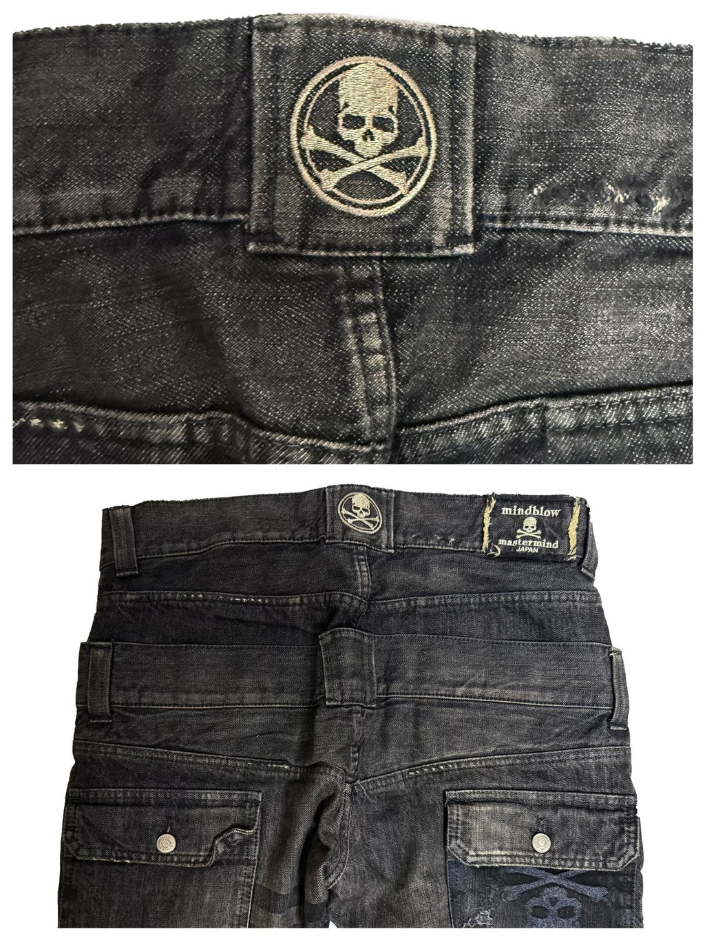 Mastermind Japan 11AW Mindblow Black Distressed Pants