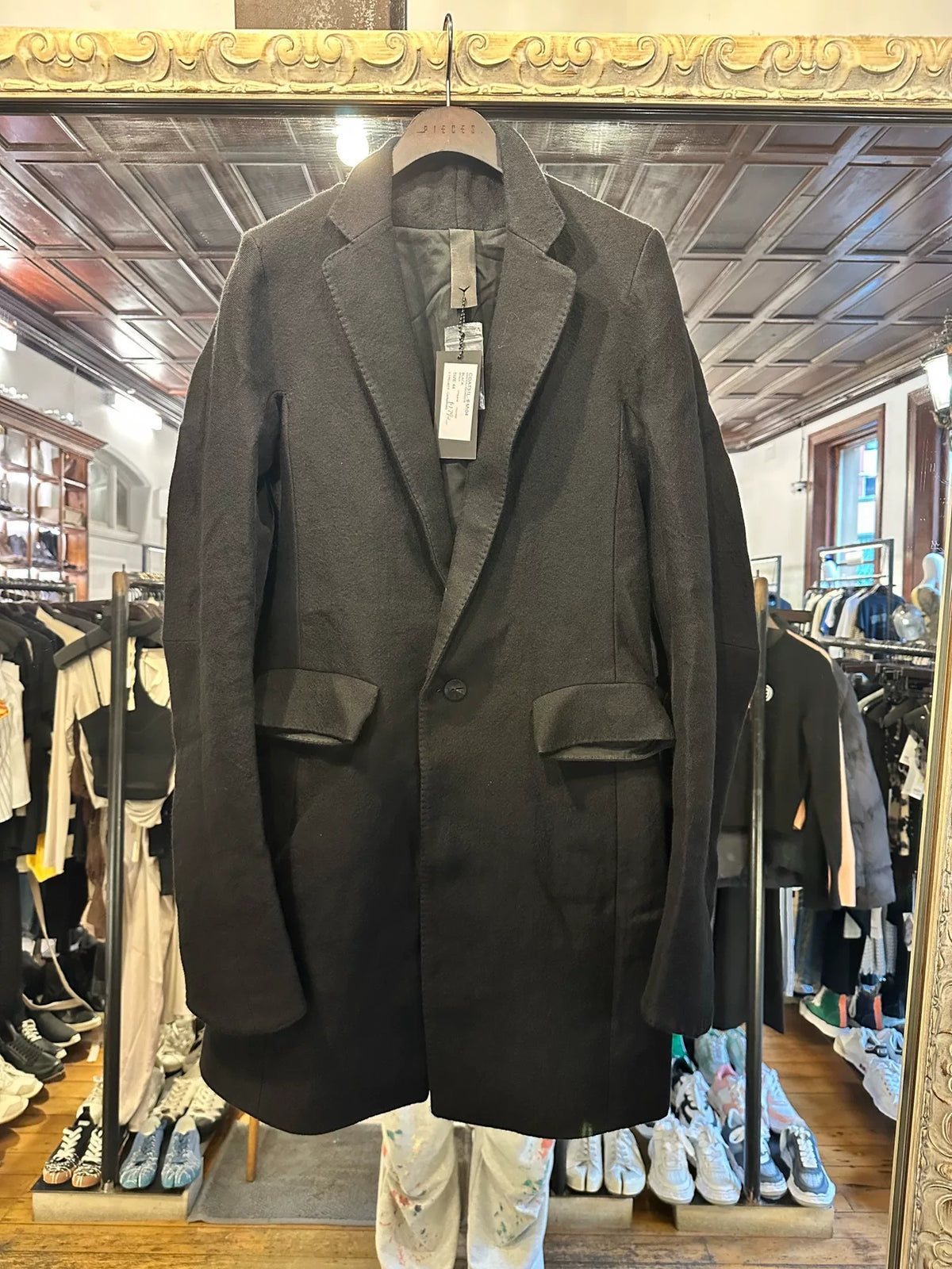 Y/Project FW12 3D Yohan Serfaty Black Wool Coat