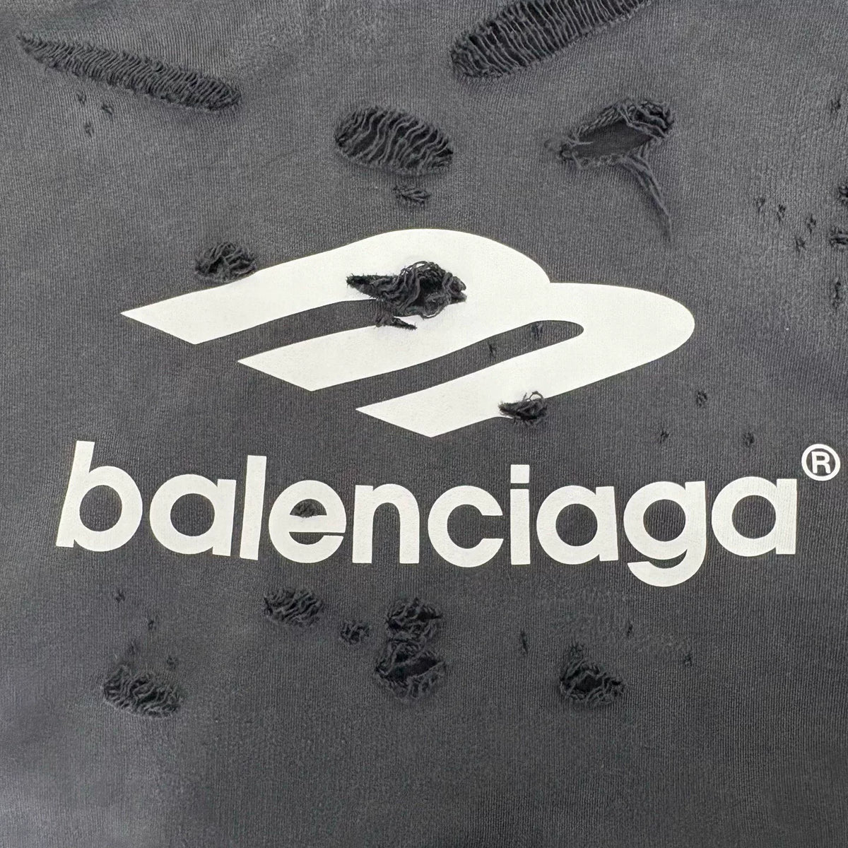 Balenciaga Black 3B Distressed Hole Sweater