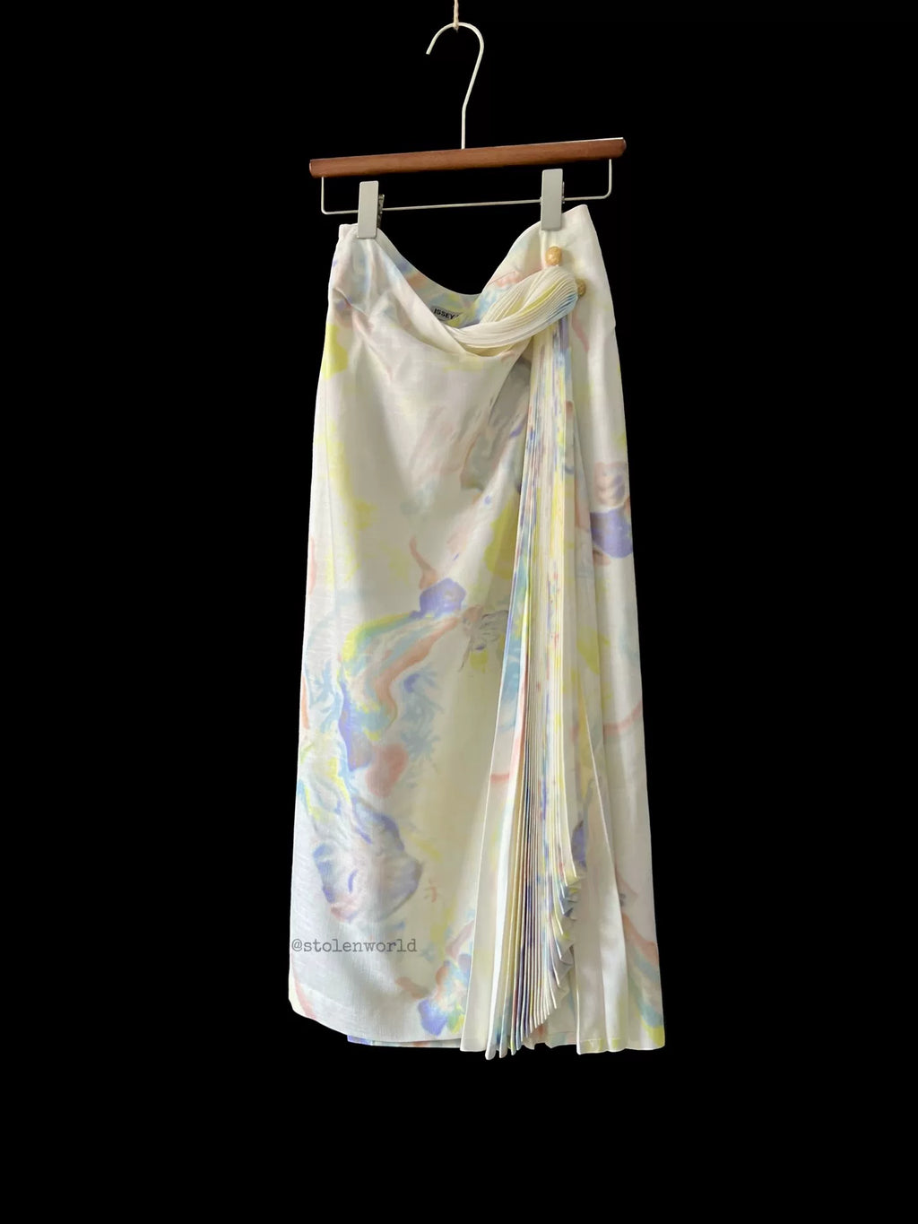 Issey Miyake 06SS Runway Oil Paint Pleated Skirt - Devines