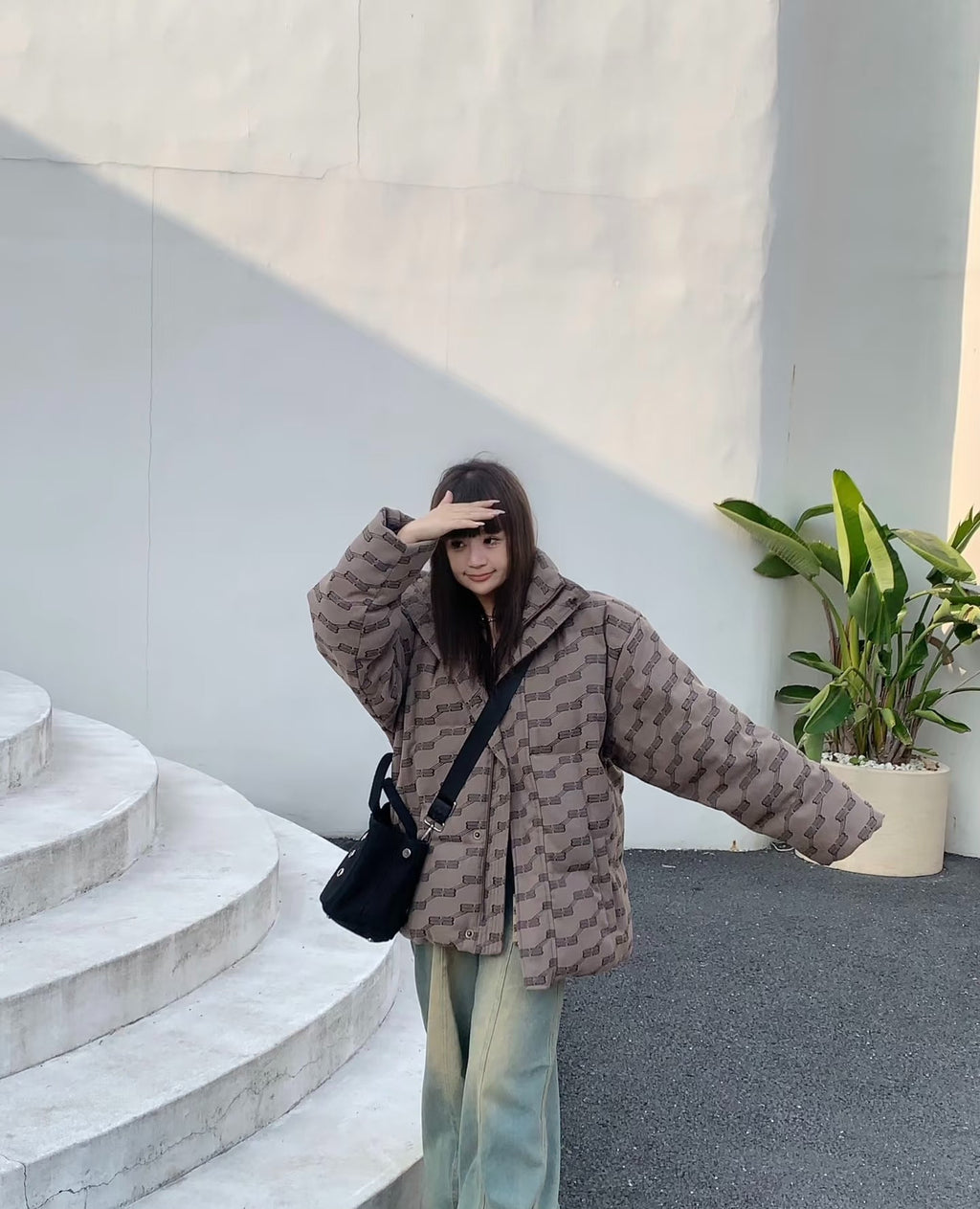 Balenciaga logo cotton-padded jacket