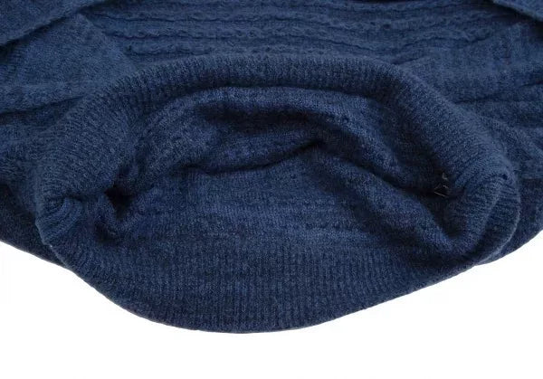 Issey Miyake Vintage Blue Faux Fur Pleated Top
